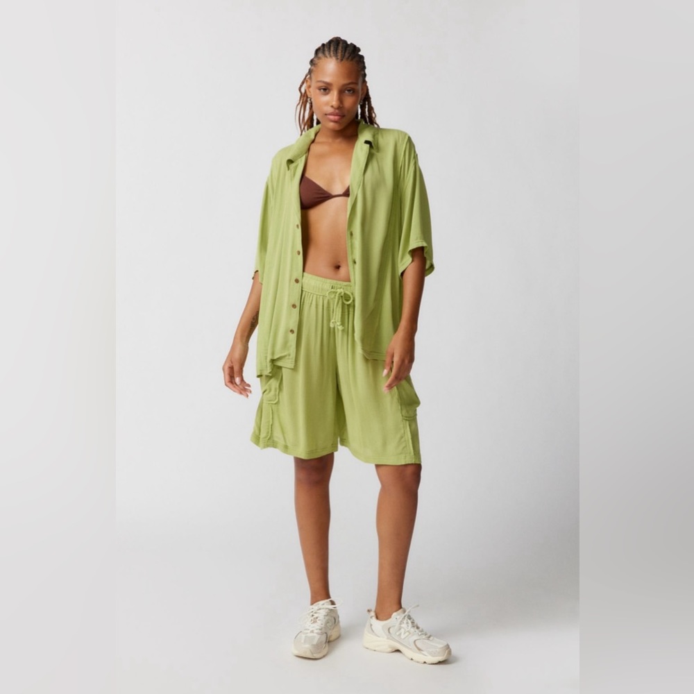 Urban Outfitters Out From Under Charlie Button-Down Shirt and Boardshort Set
